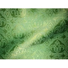 Cotton Silk Brocade 1 Green Fabric